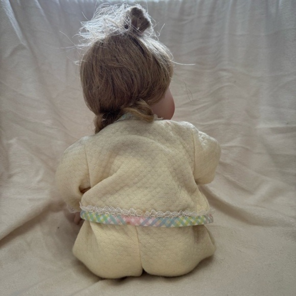 Vintage Baby Doll with Pink Ribbon and Lovey - Picture 6 of 7